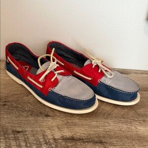 Sperry Men's Red, White and Blue Boat Shoes